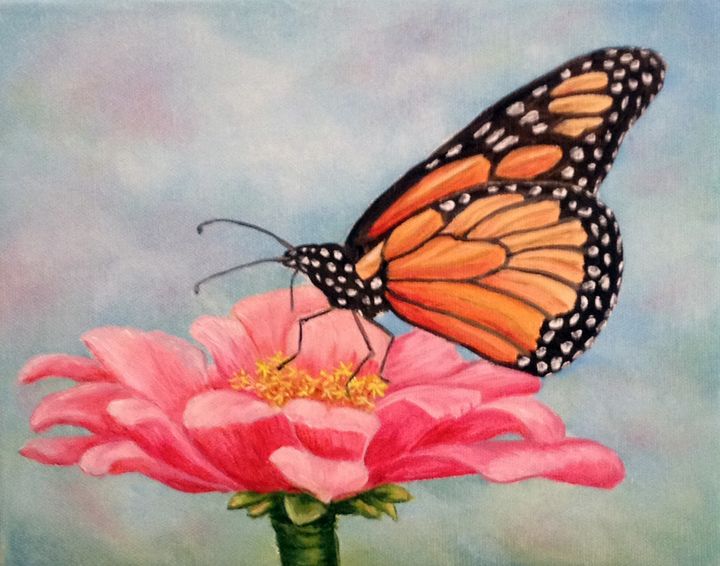 Butterfly and Flower - Picken Paintings