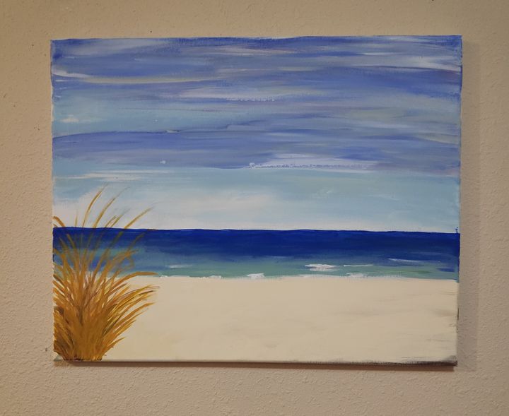 simple beach scene paintings