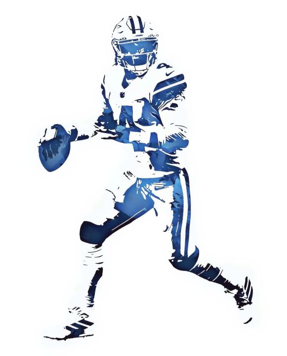 Dak Prescott Dallas Cowboys Oil Art Art Print by Joe Hamilton - Fine Art  America