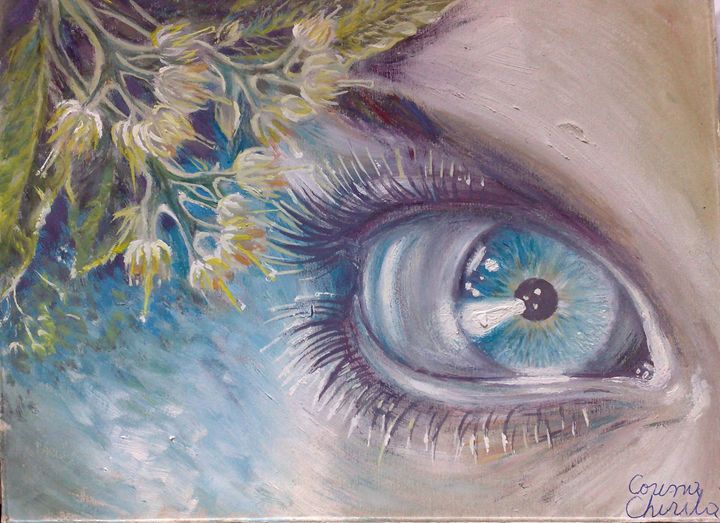 Blue eye and Tilia tree flowers - CORinAZONe