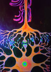 Synapses fluorescent painting
