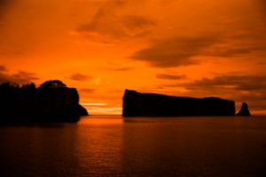 Orange Sunrise Over Perce' Rock - Palumbo Photography