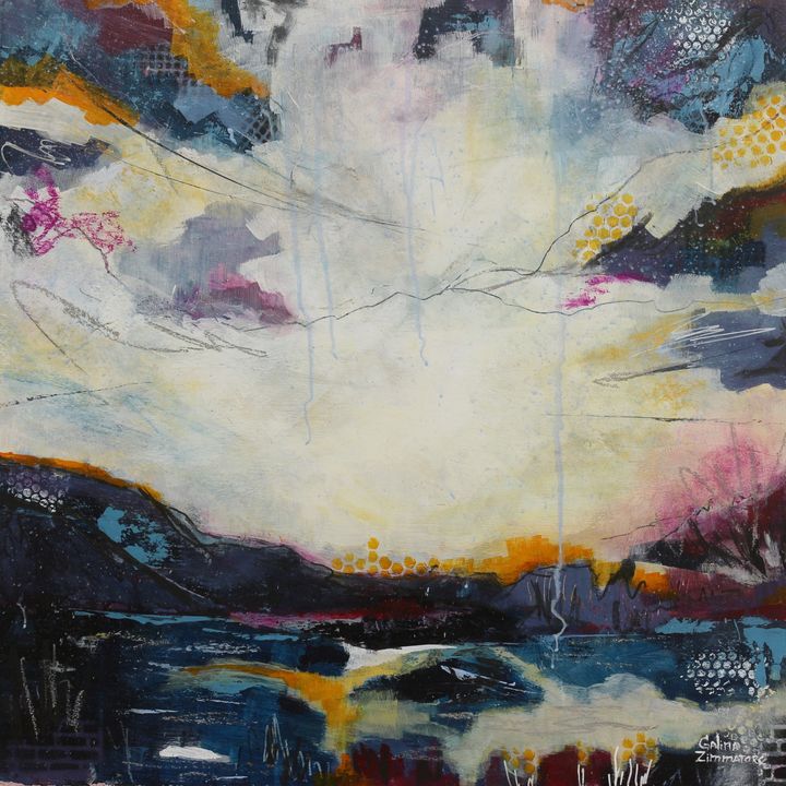 New Dawn New Day Galina Zimmatore Artist Paintings Prints Abstract Landscape Artpal