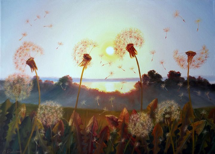 Sunset and Dandelions - Aurum Arts
