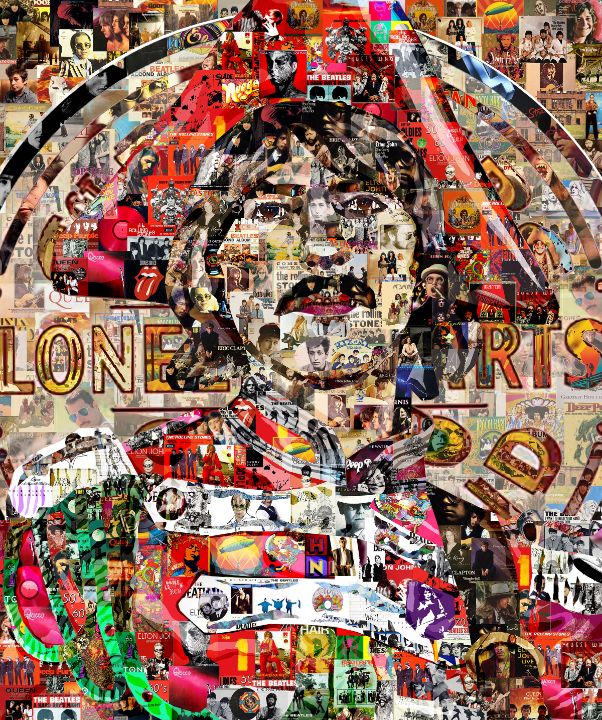 George Harrison (Sergeant Peppers) - Collage World - Digital Art,  Entertainment, Music, Rock & Roll - ArtPal