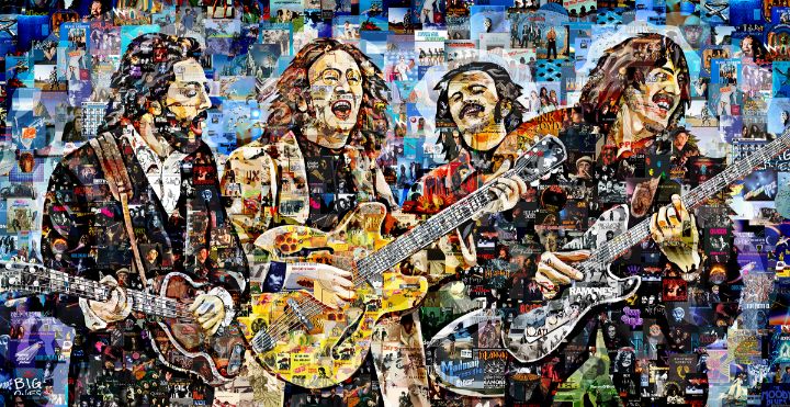 Beatles. Rooftop Concert, London - Collage World - Digital Art,  Entertainment, Music, Rock & Roll - ArtPal