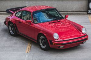classic red Porsche