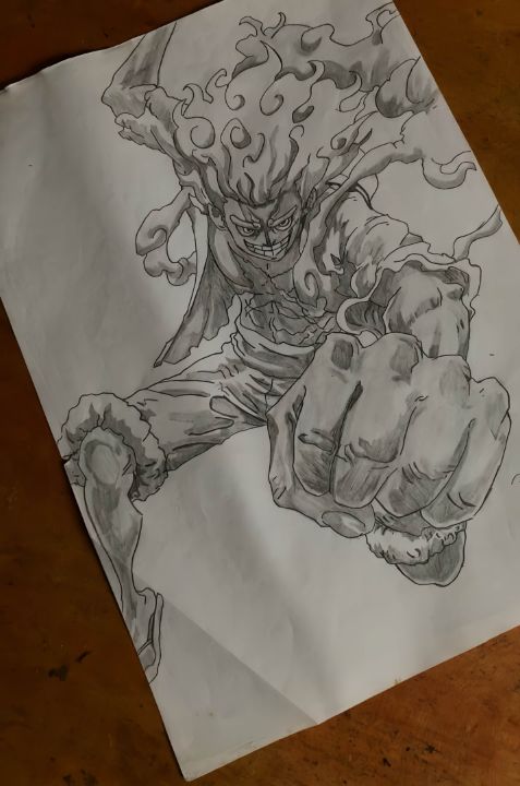 luffy gear 5 - Jeddy pencil art  - Drawings & Illustration, People &  Figures, Animation, Anime, & Comics, Anime - ArtPal