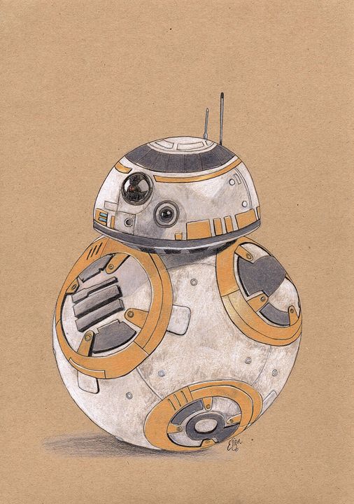Star Wars BB-8 Artwork Print - Ellen Jane Art