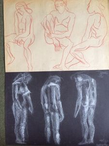 Six male figures