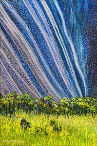 KUR/MOUNTAIN HOUSE OF THE HIDDEN ONE - Sally Harrison's Dot Paintings