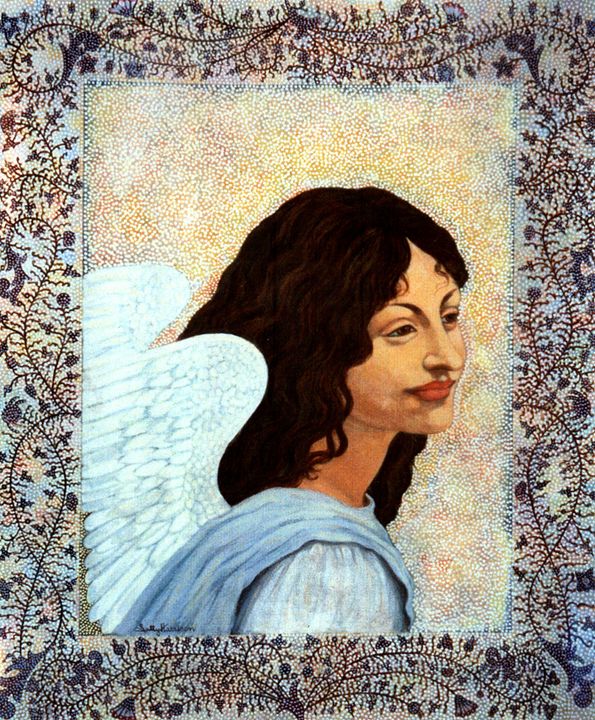 MARGUARITA, MY LIVING GUARDIAN ANGEL - Sally Harrison's Dot Paintings