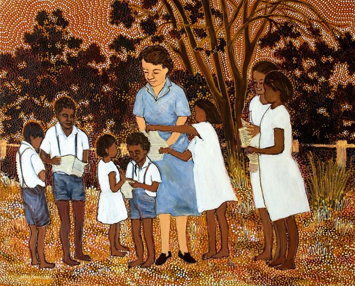 SISTER KENNEDY & "THE TEST OF TIME" - Sally Harrison's Dot Paintings