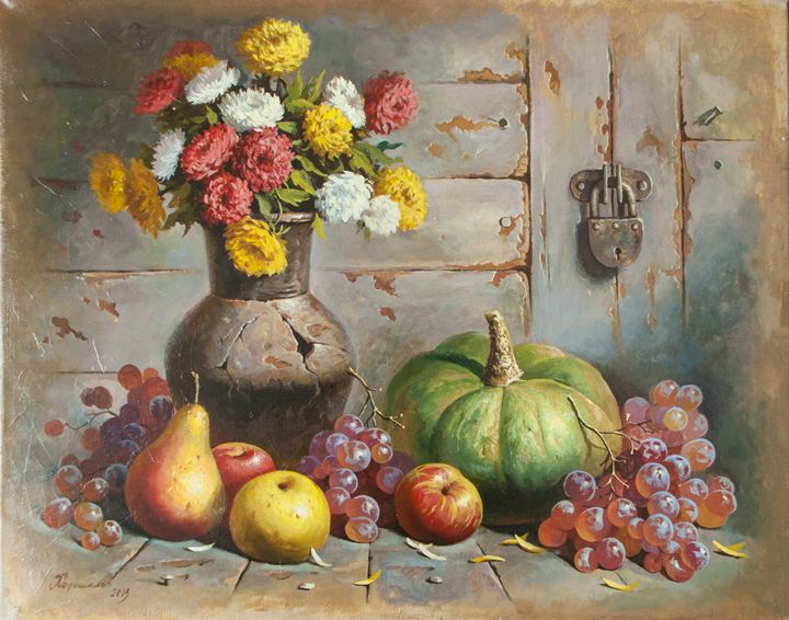 Still life with Pumkin - Oleg Khoroshilov - Paintings & Prints, Still ...