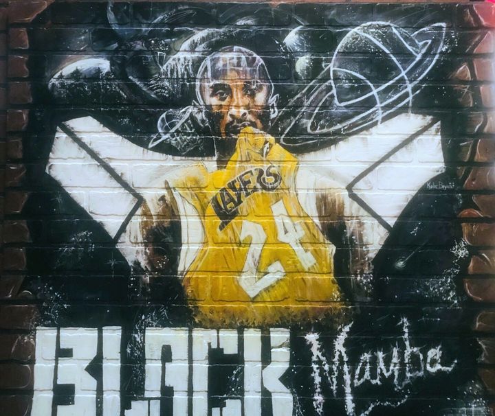 Kobe Bryant Biting Jersey Art Print