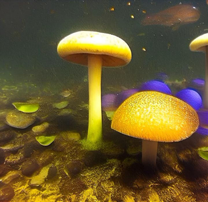 water mushroom - Ibrahim - Digital Art & AI, Animals, Birds, & Fish ...