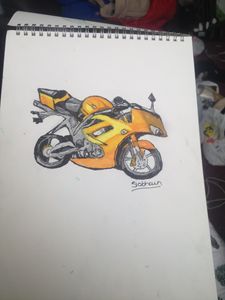 Buy Racing Bikes Motorcycles Scooters Vehicles Transportation Drawings Illustration At Artpal