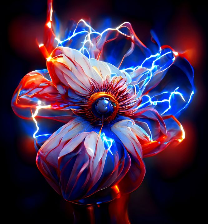 Electric Flower - Bluemoon - Digital Art, Flowers, Plants, & Trees ...