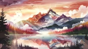 Netural Rising Time Background nuture.10hm - Digital Art & AI