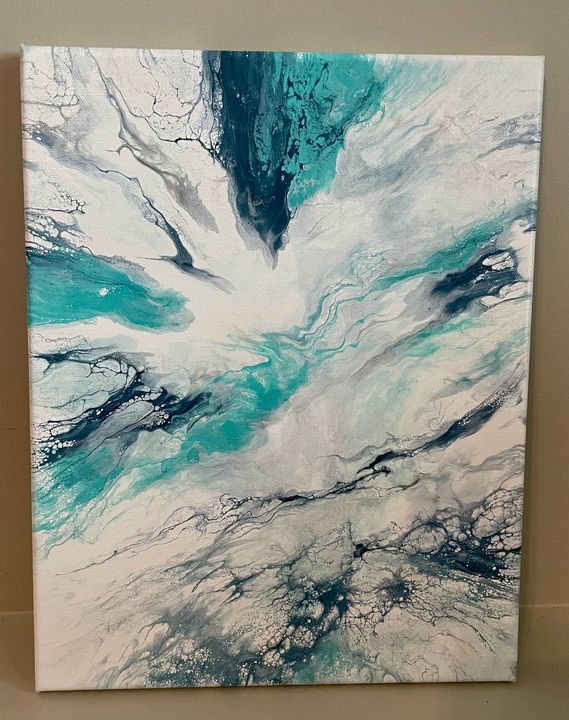 Original Acrylic Pour - Mandy Lou - Paintings & Prints, Abstract