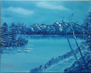 Blue Winter Lake