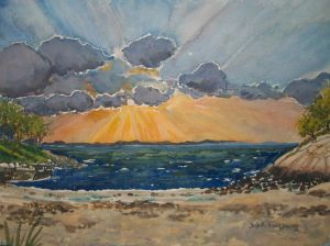 Plum Cove Sunset 1 - Judith Young
