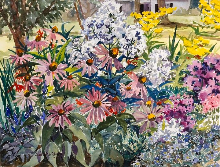 Mrs Johnson's Flowers - Judith Young - Paintings & Prints, Landscapes ...