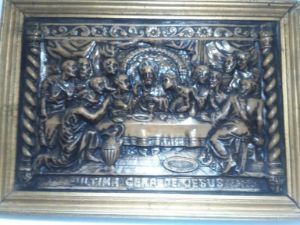 Old metal art  ULTIMA CENA DE Jesus - First Crown