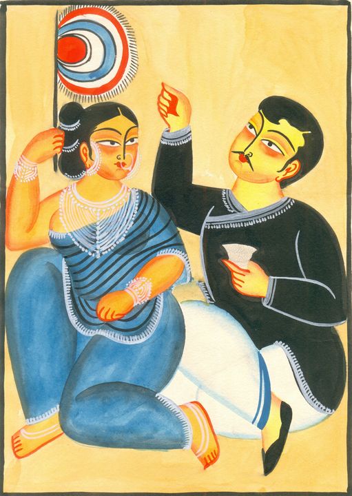 Kalighat Patachitra - CreativeIndia - Paintings & Prints, Fantasy & Mythology, Other Fantasy & Mythology - ArtPal