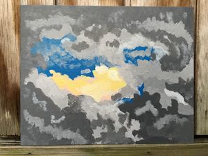 Sunrise Fox Acrylic Painting