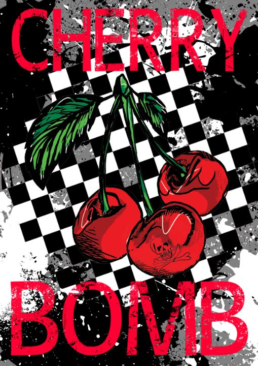 Cherry Bomb - Emily Donald Art - Paintings & Prints, Humor