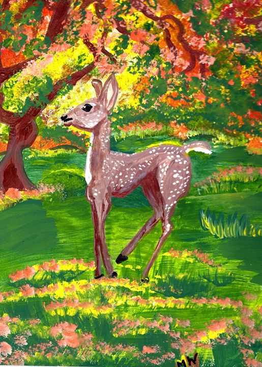 Fall Deer - MzMarty.com - Paintings & Prints, Animals, Birds, & Fish ...