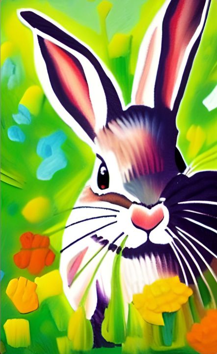 Cute rabbit - Gaspar Avila - Digital Art & AI, Animals, Birds, & Fish ...
