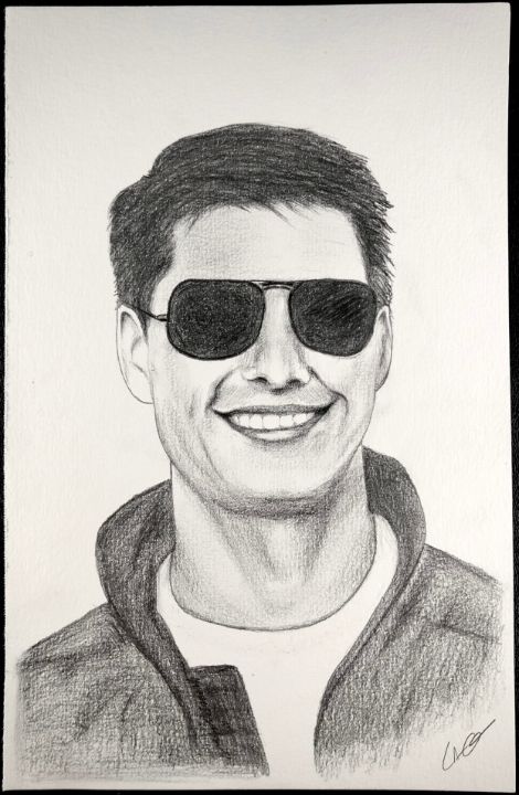 Tom Cruise Pencil Drawing - How to Sketch Tom Cruise using Pencils :  DrawingTutorials101.com