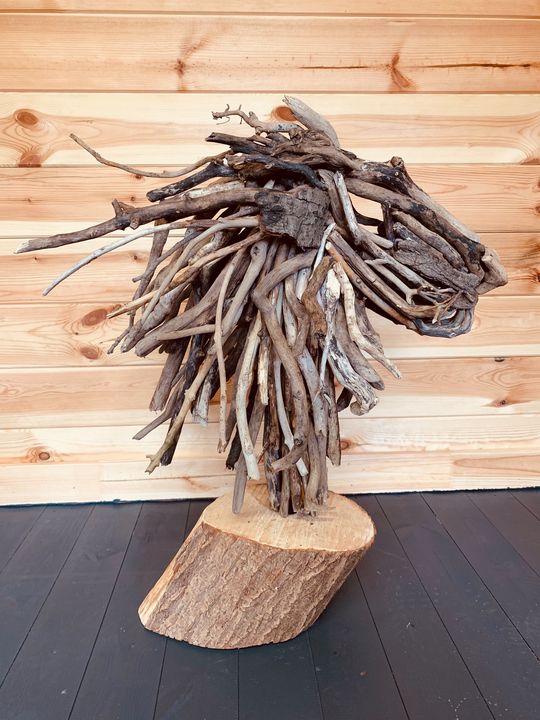 Driftwood Lion - Driftwood by Janine Needham
