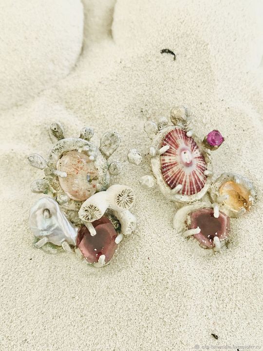 Caribbean sea Earrings - BENANDLU Art - Evgenia Alexeeva