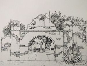 San Miguel Arcángel Mission--Archway