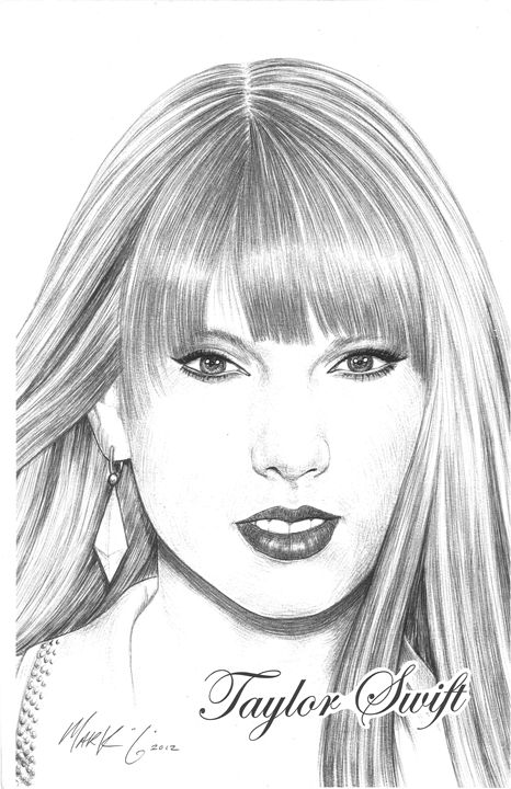 taylor swift drawings red