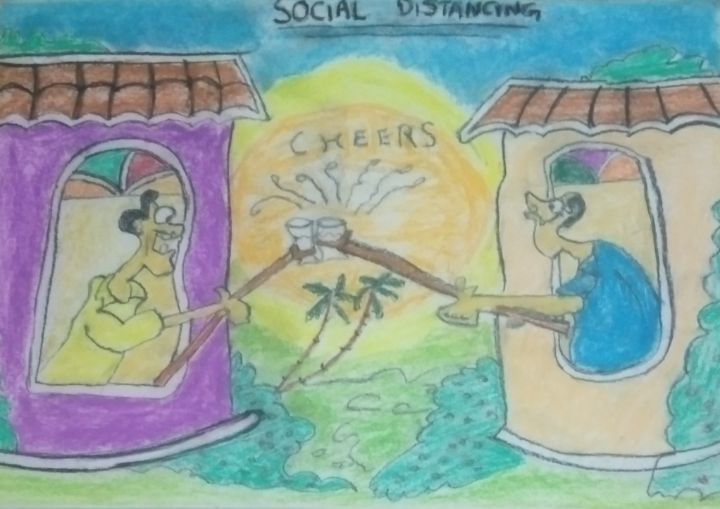 Social Distancing - One Stop Creativity - Paintings & Prints ...