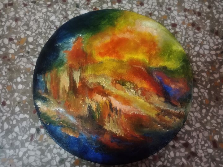 Limned Burning Woods - Limned - Paintings & Prints, Abstract, Landscape - ArtPal