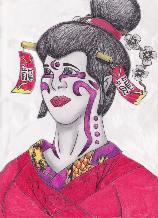 The Geisha - Nine Thrones of Yggdrasil - Drawings & Illustration, Ethnic,  Cultural, & Tribal, Asian & Indian, Japanese - ArtPal