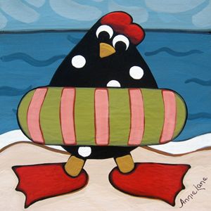 Chickin Dippin - Annie Lane Folk Art