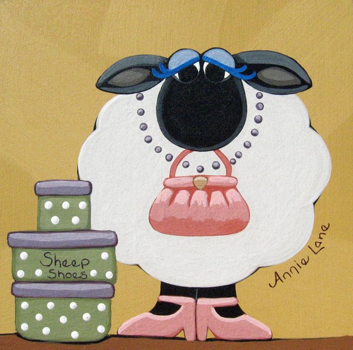 Sheep Shoes - Annie Lane Folk Art