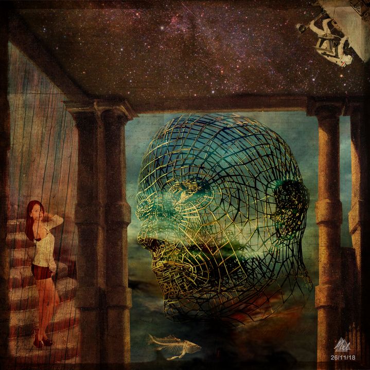 Behind The Mirror Mel Beasley Arts Digital Art Fantasy Mythology Dreamscapes Artpal