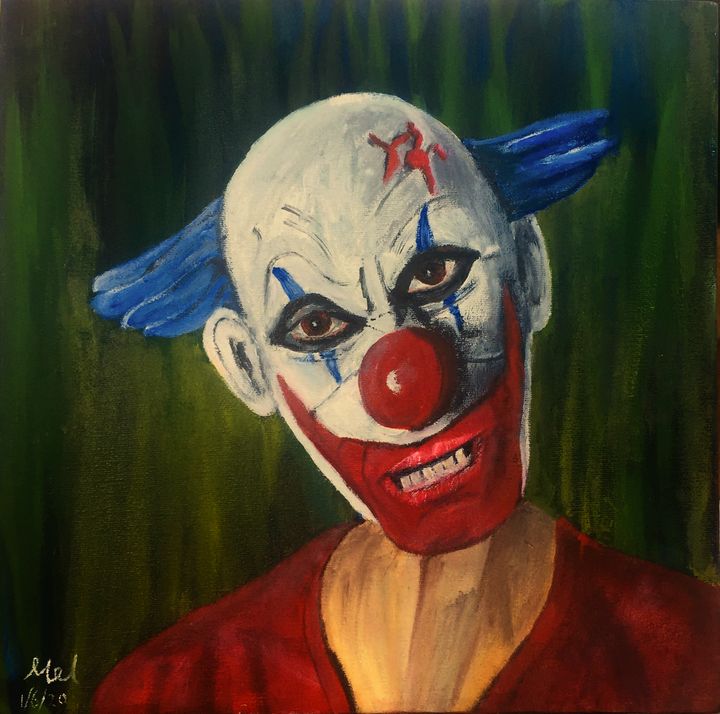 scary clown paintings