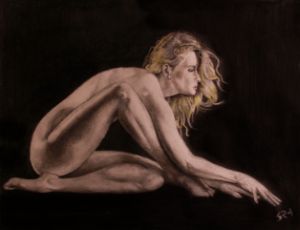 Nude Woman Crouching - Your Fine Art Store
