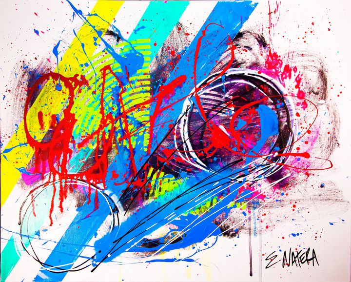 Graffiti Street Art Abstract Wall Art | Urban Spray Paint Illustration  Poster