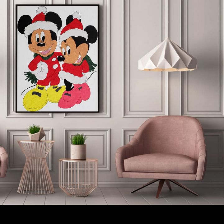Micky & Minnie Canvas Painting - Shetu - Paintings & Prints, People &  Figures, Animation, Anime, & Comics, Comics - ArtPal
