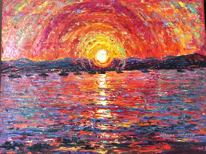 Sunset - Irina Kvetka - Paintings & Prints, Landscapes & Nature ...