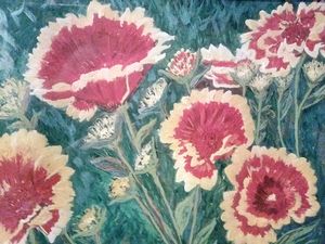 Flower Field of Red Blooms